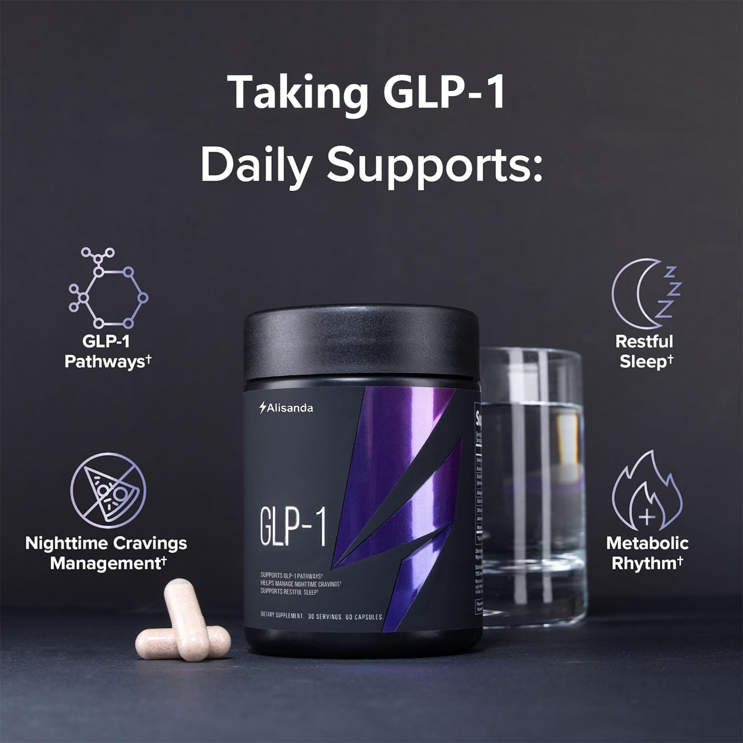 Nighttime GLP-1 Support for Appetite Control, Fat Burn & Deep Rest